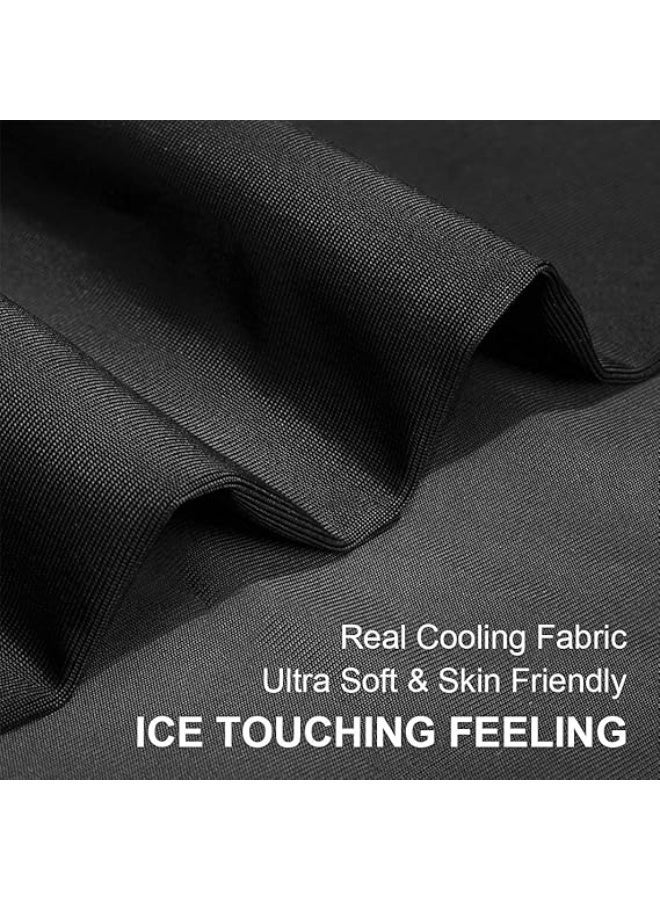 Chabeia Cooling Neck Gaiter Face Mask, Summer Half-Face Scarf Cover, Sun Protection and UV Protection (Black) - Image 4